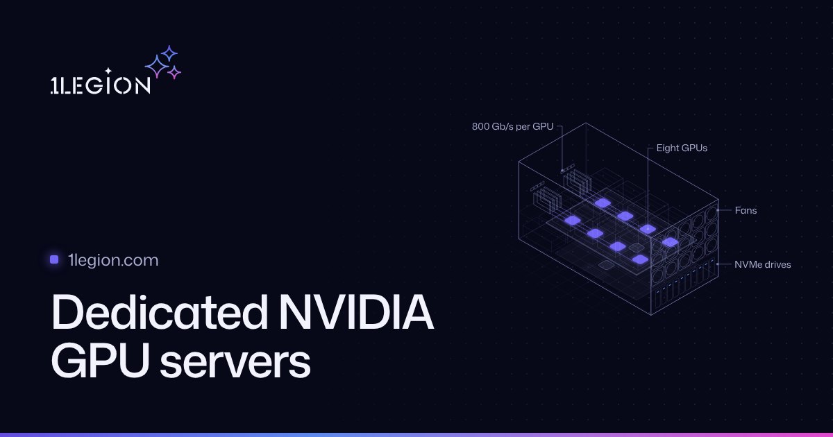 GPU server rental: dedicated NVIDIA bare metal servers | 1Legion